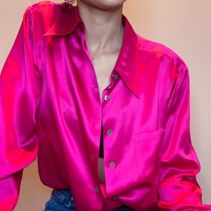 Fuchsia silk blouse